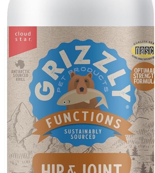 GRIZZLY PET PRODUCTS Joint Aid Liquid Hip and Joint Health Supplement Product for Dogs and Cats, 16 Ounce
