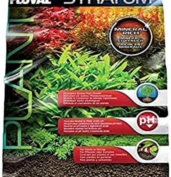 Fluval 12694 Plant and Shrimp Stratum for Freshwater Fish Tanks, 8.8 lbs.  Aquarium Substrate for Strong Plant Growth, Supports Neutral to Slightly Acidic pH