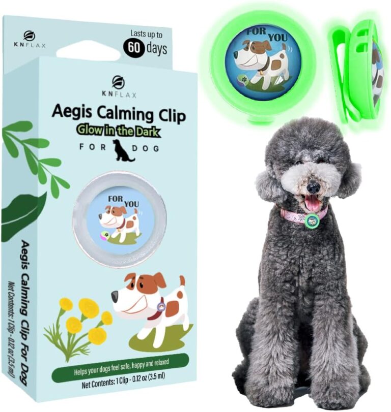 KN FLAX Aegis Calming Clip for Dogs (Glow-in-The-Dark), Anxiety Relief Pheromone Diffuser [Made in Korea], Lasts 60 Days, Reducing Stress During Loud Noises and Separation for All Sized Dog (for U)