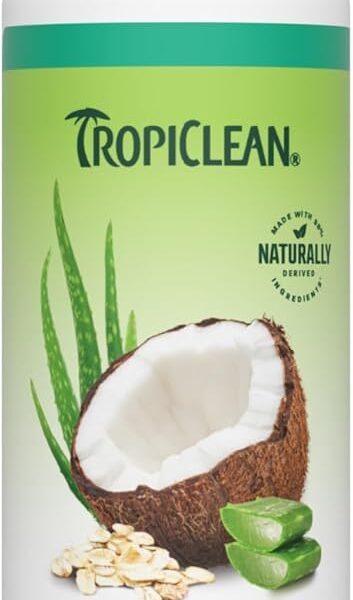 TropiClean Medicated Itch Relief Deodorizing Spray, Oatmeal & Aloe Scented, Dog Perfume with Soothing Aloe, 8 oz.