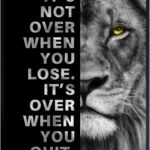 Office Wall Art For Men 11x14 - Inspirational Wall Decor - Motivational quote - positive affirmation Wall Art - Gym Motivation Poster - Man cave Wall Decorations - Lion Print - LARGE Unframed