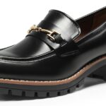 DREAM PAIRS Women's Chunky Loafers, Platform Comfortable Slip-On Dressy Business Casual Shoes