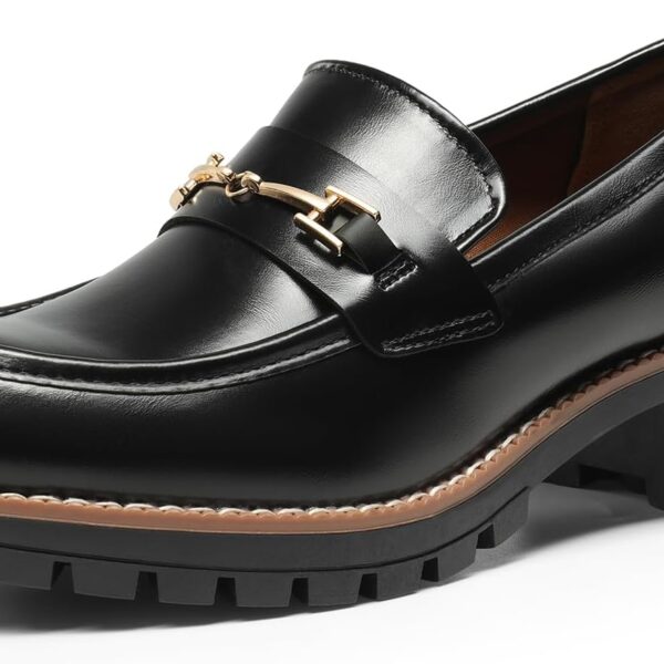 DREAM PAIRS Women's Chunky Loafers, Platform Comfortable Slip-On Dressy Business Casual Shoes