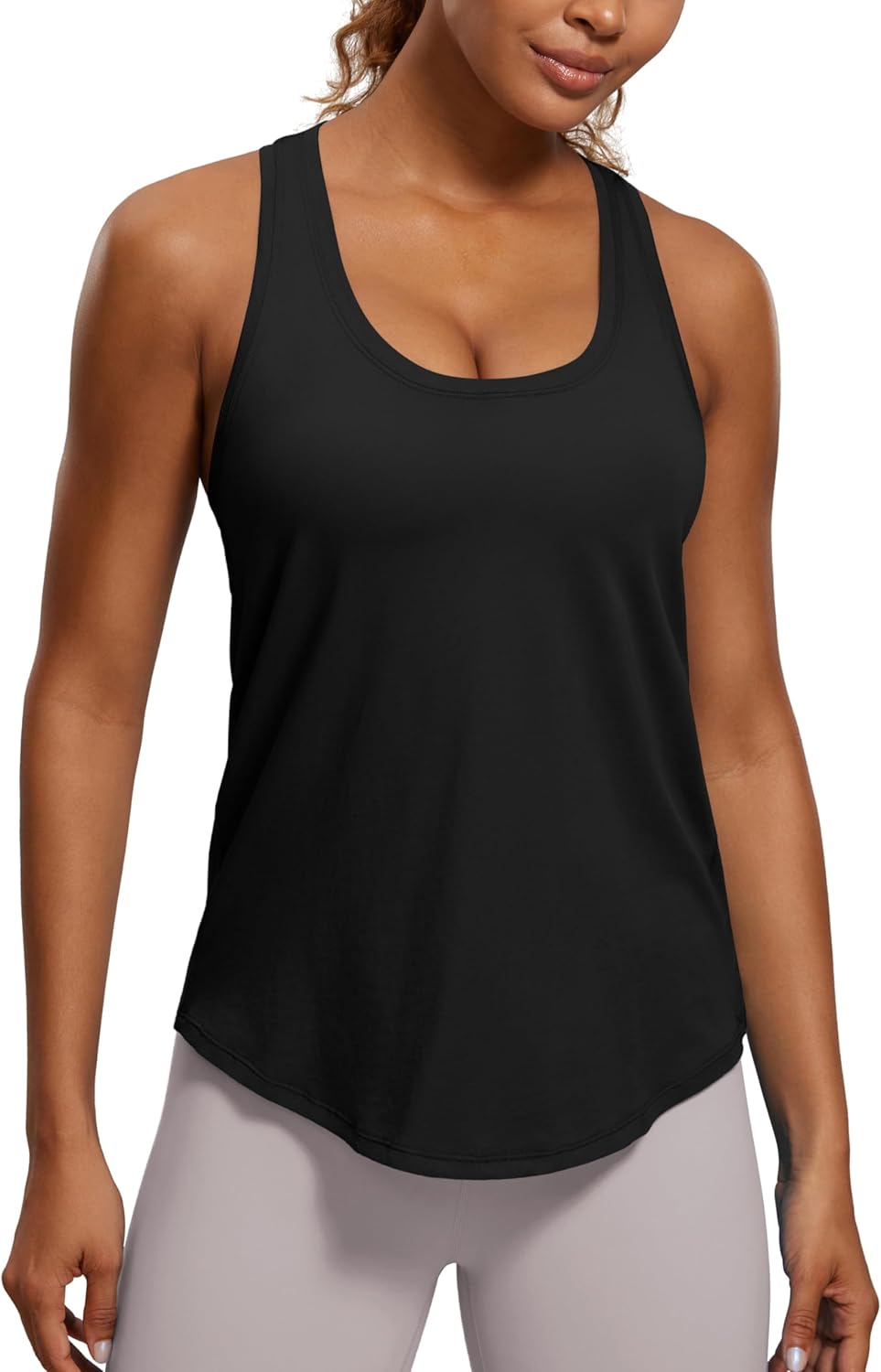 CRZ YOGA Pima Cotton Racerback Tank Tops for Women - Workout Athletic Casual Soft Scoop Neck Sleeveless Shirts CRZ YOGA Pima Cotton Racerback Tank Tops for Women - Workout Athletic Casual Soft Scoop Neck Sleeveless Shirts