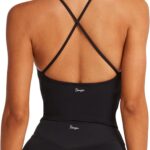 Danysu Sculpt Workout Tank Tops Women Backless Longline Sports Bras Strappy Padded Yoga Top