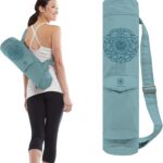 Gaiam Cargo Yoga Mat Bag, Full-Zipper Yoga Mat Carrier with Adjustable Strap, Front & Exterior Phone Pocket with Earbuds Slit, Stylish & Functional Fitness Mat Holder for Women & Men