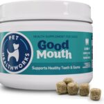 Good Mouth Dental Chews for Dogs  Controls Plaque & Tartar, Promotes Fresh Breath, Supports Gum & Oral Health  Clinically Studied, Cheeseburger Flavor, No Mess, 60 Soft Chews