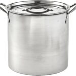 IMUSA 16Qt Stainless Steel Stock Pot with Lid, Large Cooking Pot for Soups, Boiling Seafood, Pasta, Stews, and Family Meals