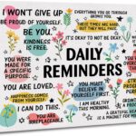 Inspirational Daily Reminders Poster Canvas Wall Art for Office Home Decor - Positive Affirmation Canvas Print Wall Art Painting Framed Encouragement Gifts - Easel & Hanging Hook 12x15 Inch