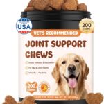 Glucosamine for Dogs Hip and Joint Supplement 200 PCS Glucosamine Chondroitin MSM for Dogs Hip & Joint Pain Relief Mobility Support for All Small Medium Large Breeds Chicken Flavor