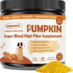 ZEBORA Pumpkin for Dogs - Natural Fiber for Dogs and Cats, Apple, Dog Probiotics for Digestive Health, Support Firm Stool, Diarrhea, Constipation, Add Water to Make Pumpkin Puree for Dogs, 10.58 oz
