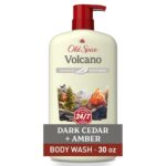 Old Spice Cleansing Body Wash for Men, 24/7 Shower Fresh with Lasting Scent, Exfoliate & Moisture, Gentle on Skin, Vitamin B3, Volcano with Dark Cedar + Amber Scent, 30 oz