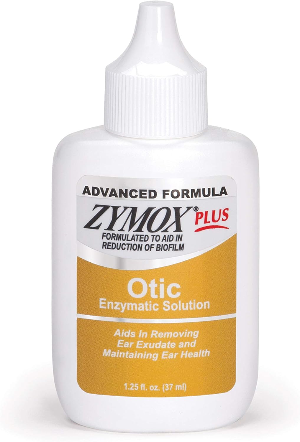 Zymox Advanced Formula Otic Plus Enzymatic Ear Solution for Dogs and Cats Without Hydrocortisone, 1.25oz Zymox Advanced Formula Otic Plus Enzymatic Ear Solution for Dogs and Cats Without Hydrocortisone, 1.25oz
