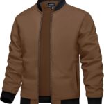 TACVASEN Men's Lightweight Jacket Spring Bomber Fall Windbreaker Casual Stylish Coats with Pockets