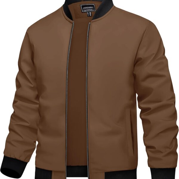 TACVASEN Men's Lightweight Jacket Spring Bomber Fall Windbreaker Casual Stylish Coats with Pockets