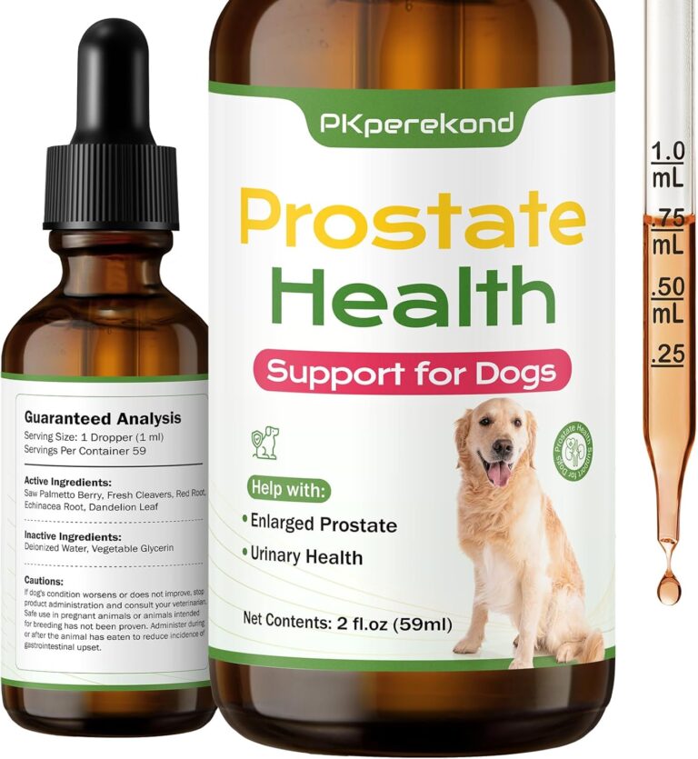 Prostate Health Support for Dogs, Relieves Enlarged Prostate, Supports Urinary Tract Health, Normal Frequency, Enhances Overall Immune Wellness, Natural Herbal Supplement, 2 oz (59 ml)