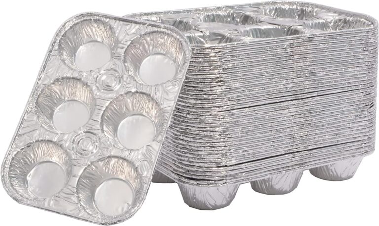 Muffin Pan 6-Cup Cupcake Aluminum Pans Favorite Muffin Tin Size for Baking Cupcakes - Standard Size (6-cup-20Pack)