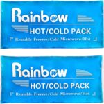 Soft Ice Packs Reusable Gel Pack 2, Hot and Cold Gel Ice Packs for Injuries, Headaches, Joint Pain Relief, Comfort Ice Pack Flexible Therapy on Neck, Ankle, Knee, Leg, Shoulder, Elbow, Wrist, Feet