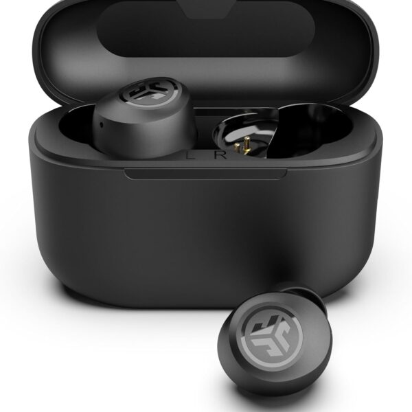 JLab Go Air Pop+ True Wireless Earbuds, in Ear Headphones, Bluetooth Earphones, 35H Playtime Ear Buds, Bluetooth Earbuds with Microphone, USB-C Charging Case, Dual Connect, EQ3 Sound, Black