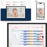 All-in-one Smart Display Built-in Li-Battery|Google Digital Calendar,Picture Frame with Anti-Glare Touchscreen,Voice Assistant,Homehub|Wall-Mount or Desktop|Speakers|No Subscription(10.1-Inch Black)