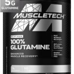MuscleTech Glutamine Powder | 100% Pure L Glutamine Powder | Post Workout Recovery Drink | L-Glutamine Powder for Men & Women | Muscle Recovery | Unflavored (60 Servings)