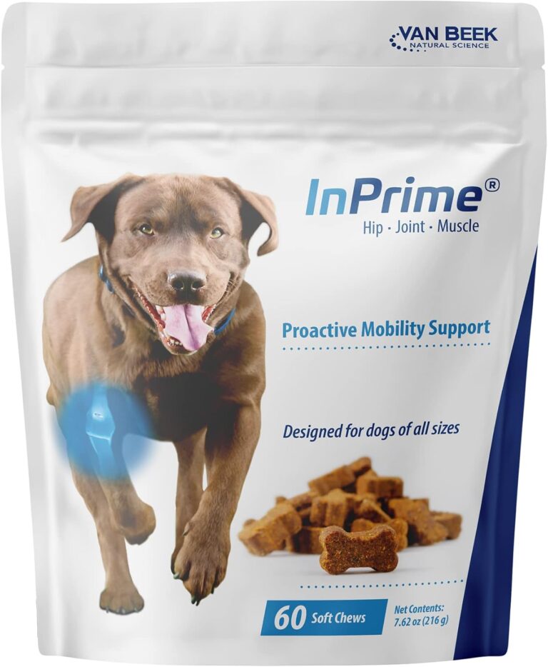 InPrime Canine - Natural Joint Support for Dogs - Helps Maintain Normal Joint Mobility & Function - Supports Hip and Joint for Dogs - Palatable Dog Joint Care - (60 Count)