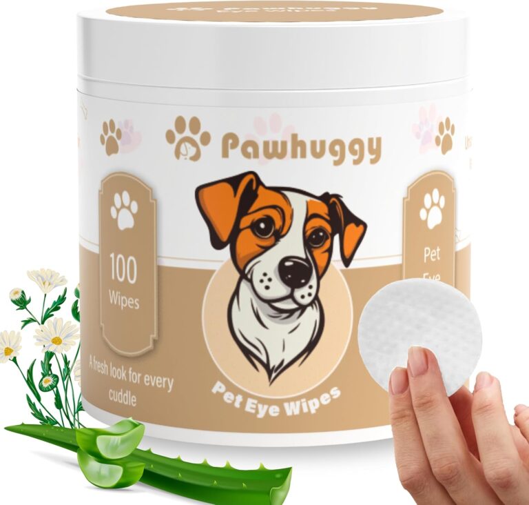 Dog Eye Wipes  Tear Stain Remover for Dogs & Cats, Eye Wipes for Dogs, Hypoallergenic Pet Eye Cleaner, Dog Tear Stain Remover for Discharge & Debris, Unscented, 100 Ct