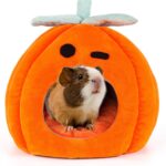 YUEPET Guinea Pig Bed Cave Winter Warm Cozy House Hideout for Dwarf Rabbit Bunny Ferret Hamster Chinchilla Hedgehog Fleece Washable Cage Nest Accessories 8.2"8.2"