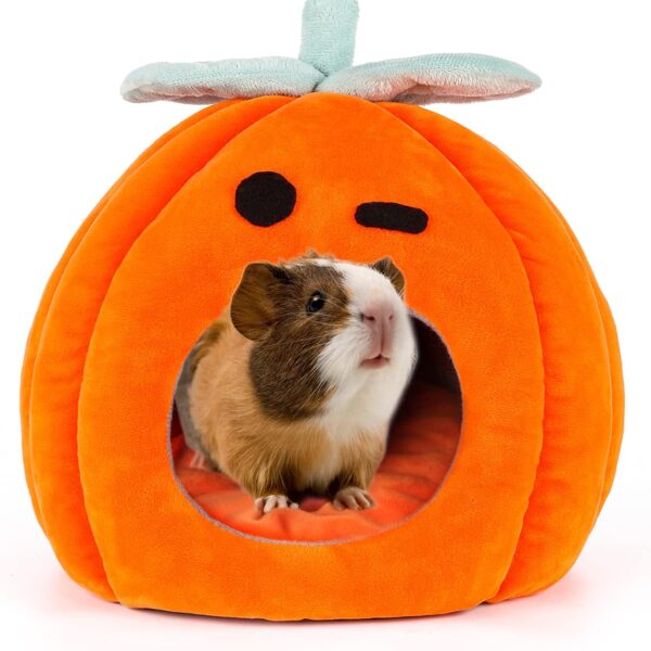 YUEPET Guinea Pig Bed Cave Winter Warm Cozy House Hideout for Dwarf Rabbit Bunny Ferret Hamster Chinchilla Hedgehog Fleece Washable Cage Nest Accessories 8.2"8.2"