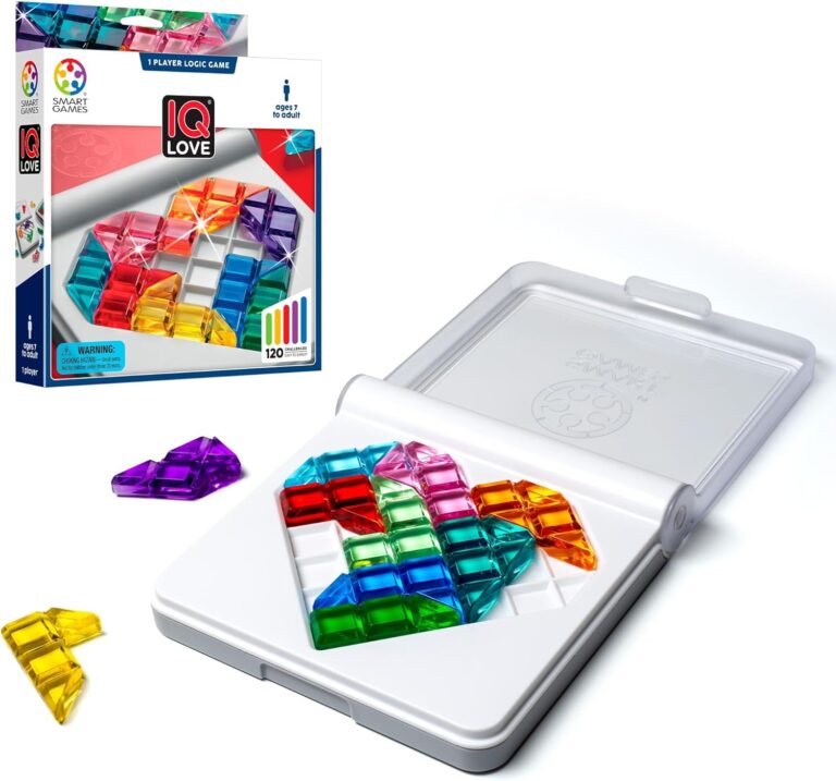 SmartGames - IQ Love, Puzzle Game with 120 Challenges, 2 Playing Modes, 7+ Years