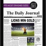 Americanflat 11x22 Newspaper Frame with Polished Plexiglass - Display for Assorted Media Articles - Signature Collection - Modern Picture Frame for Wall Display - Black