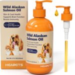 Wild Alaskan Salmon Oil for Dogs & Cats, Fish Oil Omega 3 Supplements with EPA & DHA for Skin & Coat, Immune, Brain, Joint and Heart Health, Dog & Cat Fish Oil Supplements with Pump- 8 oz