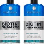 Biotin Shampoo and Conditioner Set - Sulfate and Paraben Free Treatment for Men and Women - Hair Thickening Volumizing Products to Help Boost Thinning Hair with Added Keratin