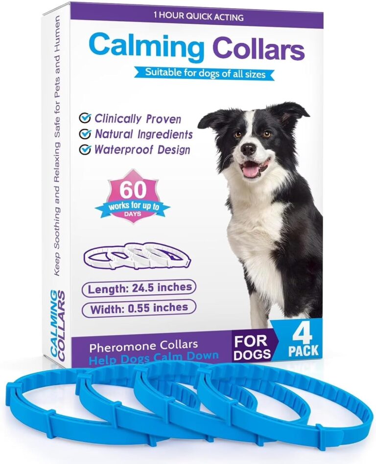 Calming Collar for Dogs,4 Pack Pheromone Collar for Dogs, Anxiety Relief for Pets, 60-Day Long Calming Effect,Relief Anxiety Stress Separation - Suitable for Small,Medium,Large Dog