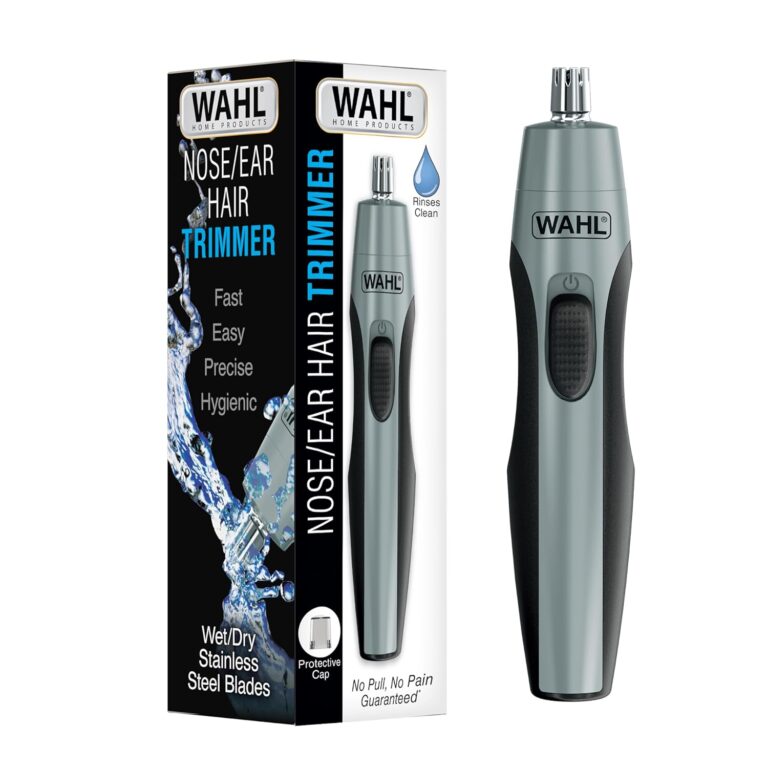 Wahl Clipper Battery Operated, Precision Ear and Nose Hair Trimmer for Men, Hygienic Nose Trimmer with Rinseable Blade for Easy Cleaning, Perfect for Travel  Model 3026462