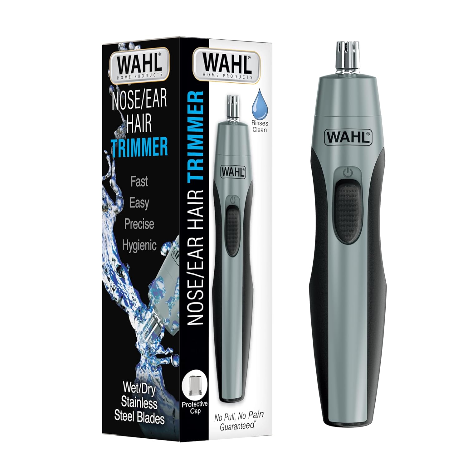 Wahl Clipper Battery Operated, Precision Ear and Nose Hair Trimmer for Men, Hygienic Nose Trimmer with Rinseable Blade for Easy Cleaning, Perfect for Travel Model 3026462 Wahl Clipper Battery Operated, Precision Ear and Nose Hair Trimmer for Men, Hygienic Nose Trimmer with Rinseable Blade for Easy Cleaning, Perfect for Travel Model 3026462