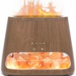 SALKING 2-in-1 Himalayan Salt Lamp Diffuser, Cool Mist Humidifier, Aromatherapy & Himalayan Salt Therapy, 100% Pure Himalayan Salt, Ultrasonic Essential Oil Diffuser with Ambient Glow, 150ml (Dark)