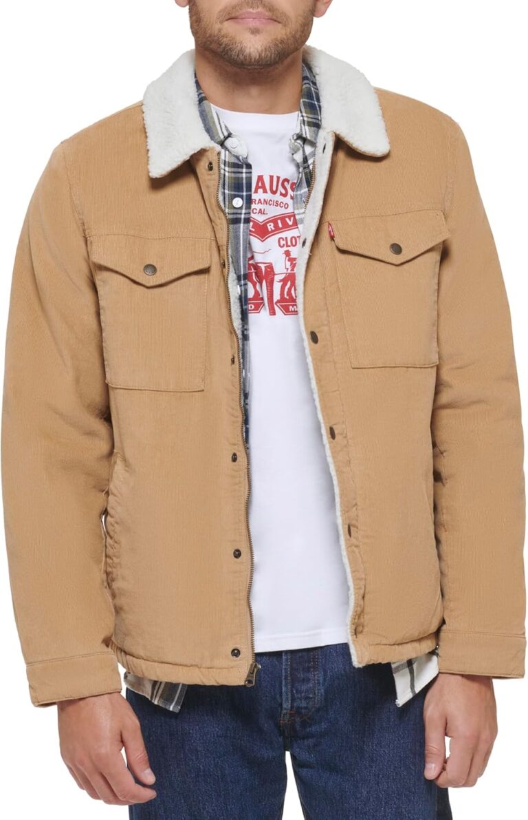 Levi's Men's Corduroy Sherpa Lined Trucker Jacket (Regular & Big & Tall Sizes)