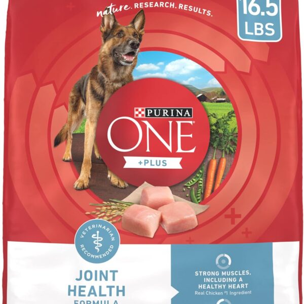 Purina ONE Plus Joint Health Formula Natural With Added Vitamins, Minerals and Nutrients Dry Dog Food - 16.5 lb. Bag