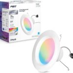 Feit Electric Smart Recessed Downlights, 5-6 Inch, Wi-Fi LED, Dimmable Color-Changing, 1000 Lumens, 11.1W (75W Equivalent), Voice & App Control, Daylight to Soft White, 50,000 Hour Lifespan