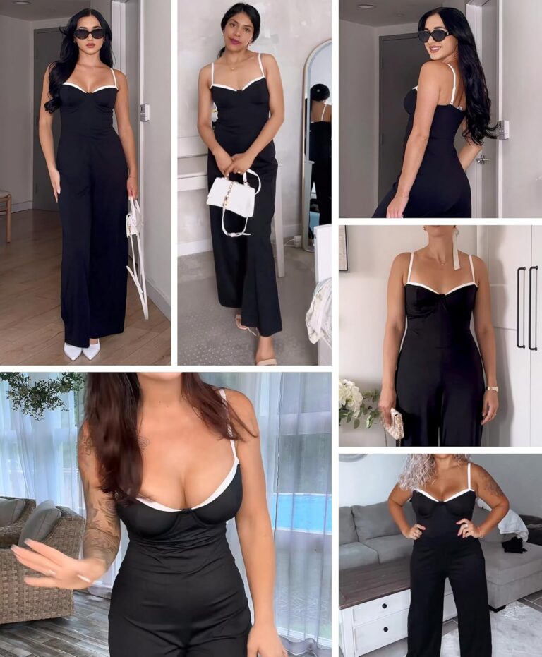 Popilush Formal Jumpsuits for Women Dressy Wide Leg Long Pants Overalls Sleeveless Wedding Guest Outfit with Shapewear