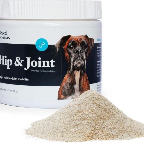 Hip and Joint Food Supplement for Dogs, Large Breeds- Glucosamine and Chondroitin Powder with Green Lipped Mussel - Pain, Inflammation Relief with Vitamins - Senior Health Supplies for Arthritis