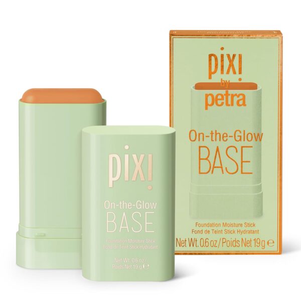 Pixi Beauty On-the-Glow Base| Tinted Moisturizer Foundation Stick | Cinnamon: Deep, neutral shade| 0.6 oz / 19g