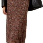 Avanova Women's Ditsy Floral High Waisted Skirts Lettuce Trim Summer Fall Boho Midi Skirt