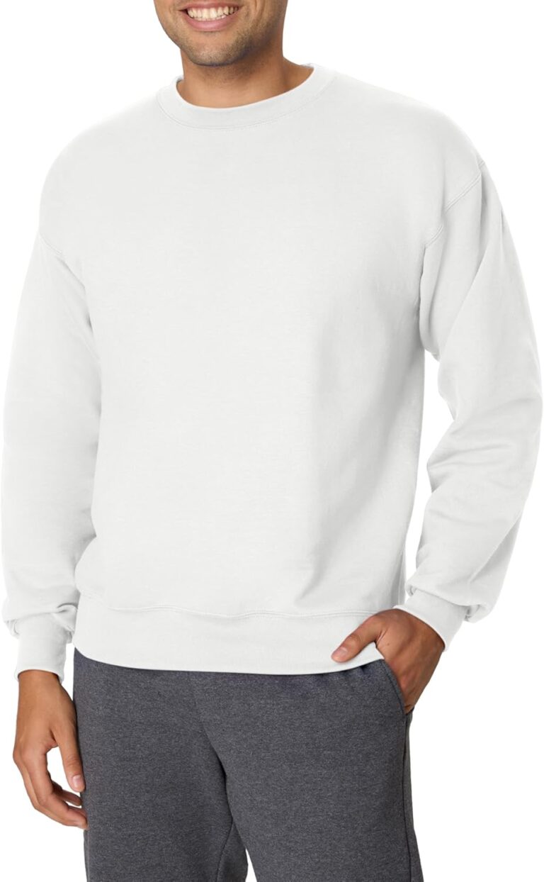 Hanes Men's Ultimate Sweatshirt, Heavyweight Fleece Sweatshirt, Crewneck Pullover for Men