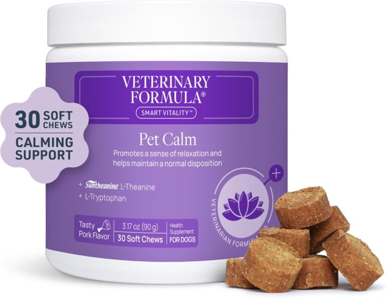Veterinary Formula Smart Vitality Pet Calm Supplement for Dogs - Soft Chews, 30ct - Promotes a Sense of Relaxation During Moments That May Cause Stress - Fireworks, Travel, Changes in Routine