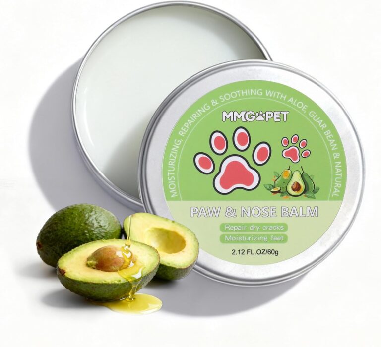 Paw Balm for Dogs and Cats, Paw Pad Balm with Avocado Oil & Witch Hazel, Beeswax Paw Cream for Dry, Cracked Pads, Lick-Safe Pet Paw Care, 2.1 oz