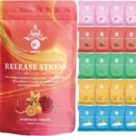 Shower Steamers Aromatherapy - 20 Pack Shower Bombs Aromatherapy Birthday Gifts for Women, Organic Watermelon, Orange & Vanilla, Sea Salt & Orange, Rose, Tea Tree, Gift for Women