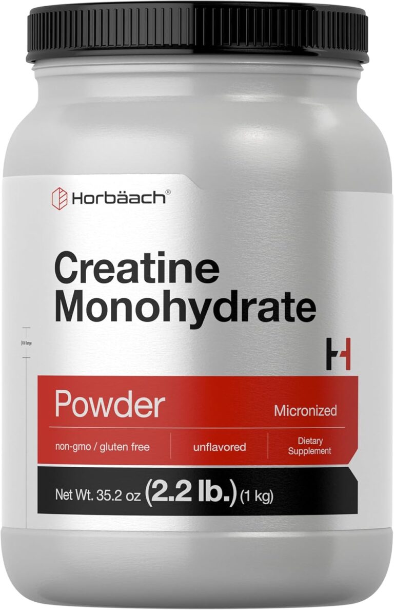 Horbach Creatine Monohydrate Powder | 2.2lbs (35.2 oz) | Micronized and Unflavored | Vegetarian, Non-GMO, and Gluten Free Supplement