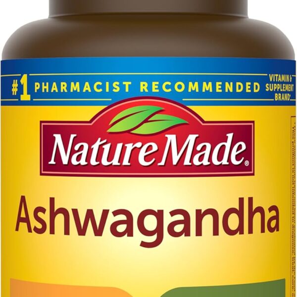 Nature Made Ashwagandha Capsules 125mg for Stress Support, Ashwagandha Supplements, 60 Capsules, 60 Day Supply